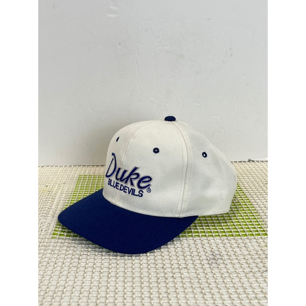 Vintage 1990s Duke Blue Devils NCAA Cap White/Blue by Sports Specialties GOOD